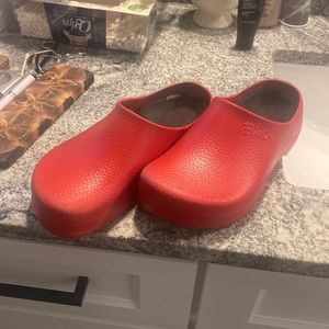 Birkenstock 39 Red Super Birki Polyurethane Clog